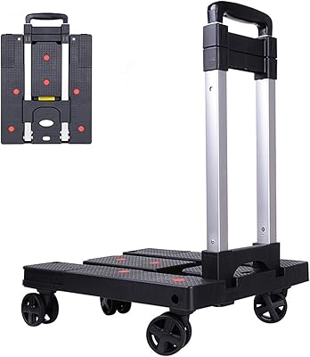 Chariot à main portable pliable lifelog, chariot à bagages durable de 88 lb