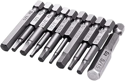 Jeu d'embouts de tournevis magnétiques hexagonaux yakamoz sae imperial 5/64-5/16" avec tige hexagonale