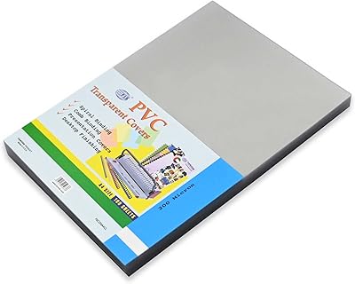Papier de reliure transparent pvc fis, 100 pièces, épaisseur 200 microns, transparent