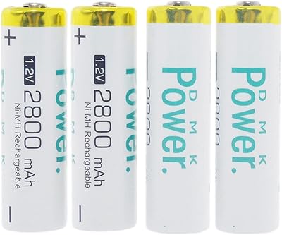 Piles rechargeables dmk power aa, haute capacité 2800 mah 1,2 v nimh à