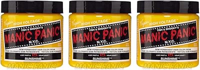 Pot de teinture capillaire semi-permanente sunshine manic panic 4 oz