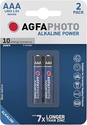 Pile alcaline longue durée ajfafoto lr03 aaa pack de 2