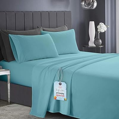 Parure de lit de luxe queen size draps 4 pièces série