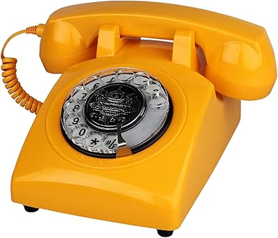 Téléphone fixe filaire avec clavier rotatif de mode rétro, téléphones vintage décoratifs