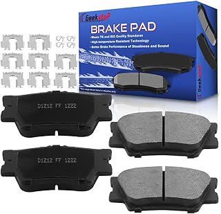 Geekstop kit de plaquettes de frein arrière en céramique d1212 pour pontiac vibe