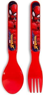 Ensemble de couverts en plastique marvel spider-man, réutilisables et lavables au lave-vaisselle, produit