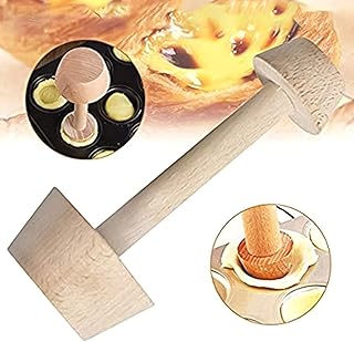 Kastwave tampon à tarte aux œufs double face en bois, croûte de cuisson