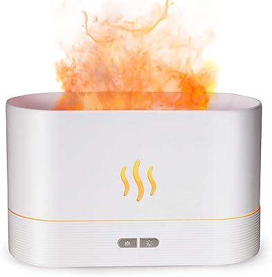 Diffuseur de flamme original, humidificateur d'air frais ultra-silencieux avec protection automatique contre l'évacuation