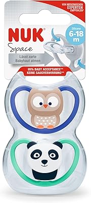 Sucette orthodontique en silicone nok space (2 pièces), 6-18 mois, différentes couleurs