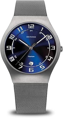 Montre à quartz analogique behring pour homme avec bracelet en acier inoxydable 11937-078