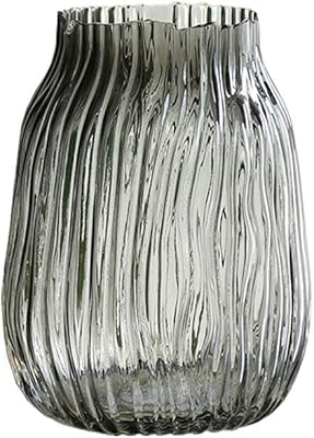 Vase à fleurs en verre transparent gris fumé décoration de la maison