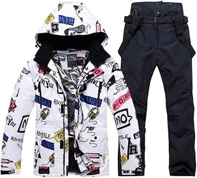 Ensemble veste et pantalon de ski pour hommes, manteau de neige de ski