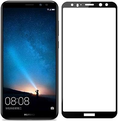 Protecteur d'écran entièrement incurvé en verre pour huawei mate 10 lite - noir