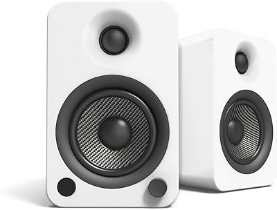 Haut-parleurs amplifiés canto yu4 avec bluetooth et amplificateur phono - blanc mat