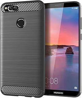 Coque pour huawei mate se, motif de texture en fibre de carbone brossée