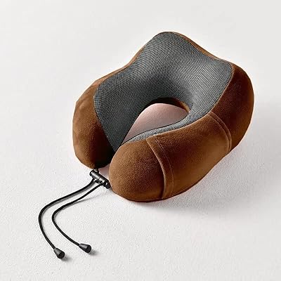 Oreiller cervical de voyage en mousse à mémoire de forme 100 % pure