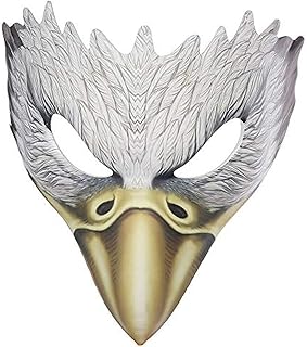 Masque d'aigle blanc demi-masque d'animal costume d'animal d'aigle adulte masque de tête
