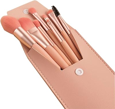 Ensemble de 8 pinceaux de maquillage de luxe, fond de teint synthétique, correcteur
