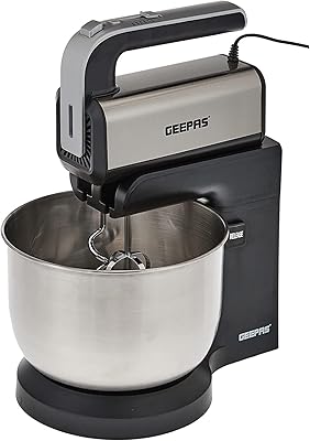 Mélangeur geepas, abs et inox, 220 watts, gsm4304, 3 litres, bol rotatif