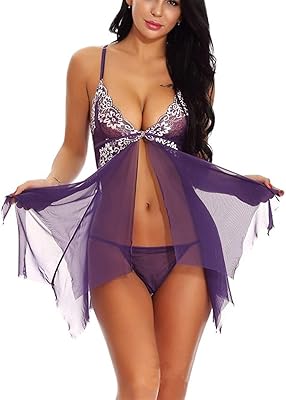 Lingerie sexy en dentelle pour femme, grande taille, en satin de soie (couleur : violet, taille : l) – Photo produit Dakar Sénégal – Livraison rapide Lingerie sexy en dentelle pour femme, grande taille, en satin de soie (couleur : violet, taille : l). Diaytar Sénégal : Innovation digitale et prix attractifs