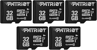 Carte mémoire flash micro sd série lx patriot memory, noire, 32 go
