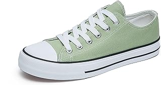 Shcrtk chaussures basses à lacets en toile pour femmes, baskets décontractées, légères, respirantes