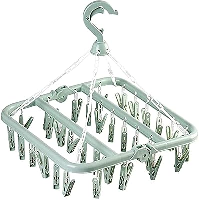 Étendoir à linge pliable emand avec 32 clips, étendoir à linge pour bébé