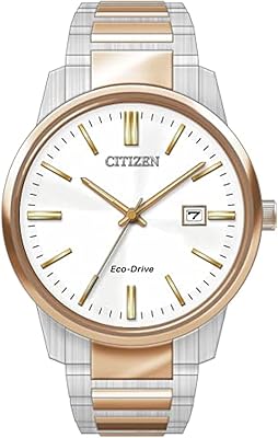 Montre pour homme citizen eco-drive avec date - bm7526-81a, bicolore, bracelet