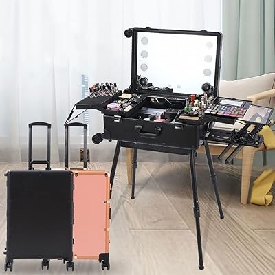 Trousse à cosmétiques trousse de maquillage valise de maquillage amovible 4 roues