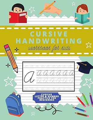 Cahier d'exercices d'écriture manuscrite c u r s i v e pour enfants