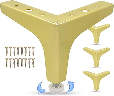 Pieds de meubles réglables de 4 pouces ensemble pieds triangulaires robustes remplacement modernes
