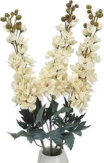 Lot de 3 fleurs artificielles delphinium en spray de fausses branches