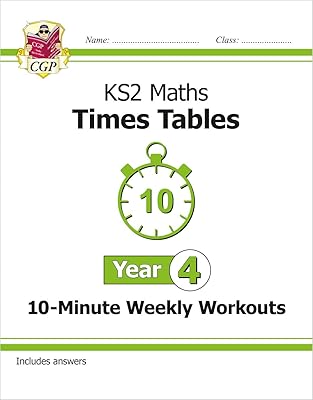 Mathématiques ks2 : tableaux de multiplication d'entraînements hebdomadaires de 10 minutes - année