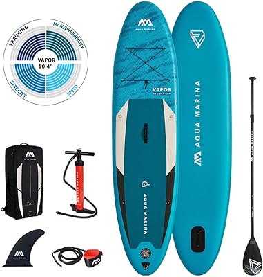 Planche de stand up paddle gonflable aqua marina vapor (isup) 315 cm, bleu