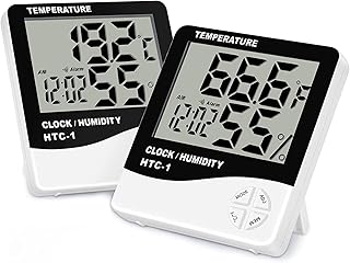 Thermomètre hygromètre numérique, moniteur de température et d'humidité avec fonction d'enregistrement maximum