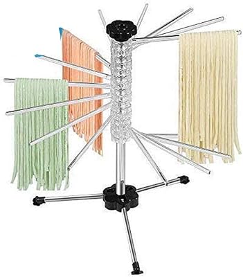 Égouttoir à pâtes pliable avec grattoir 16 égouttoirs pâtes antidérapants pouvant