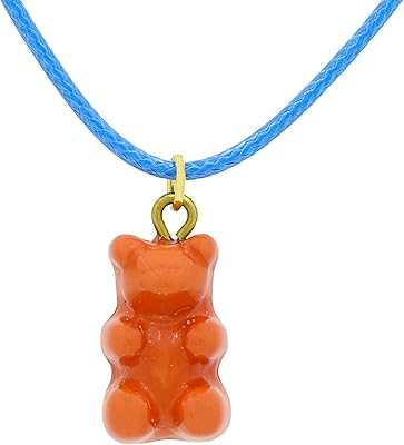 Fashion box collier cordon lola gummy bear, bleu/orange/or, taille unique bleu, taille unique