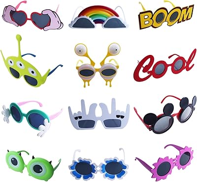 Lunettes de soleil de fête paquet de 12 lunettes hawaïennes amusantes superbes masques