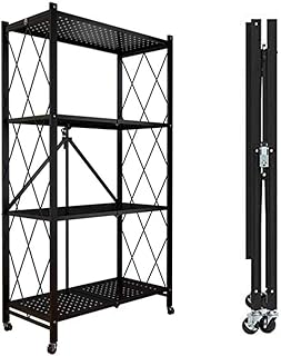 Étagère de rangement pliable à 4 niveaux b1 avec roulettes étagère robuste