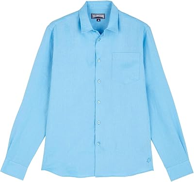 Chemise en lin unie pour homme