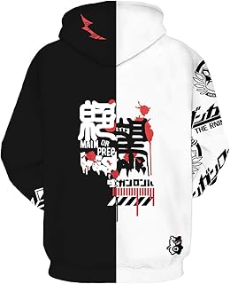 Uu-style monokuma ours noir et blanc halloween 3d sweat à capuche veste cosplay