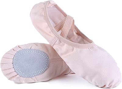Chaussures d'entraînement et de danse de ballet pour filles (ballet rose, 11 ml)