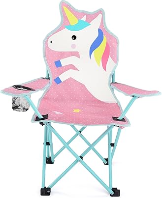 Chaise de camping pliante d'extérieur pour enfants capoer avec porte-gobelet, chaise de camping