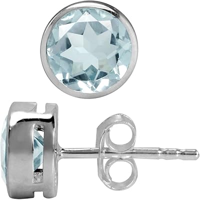Ensemble de boucles d'oreilles créoles avec pierre de naissance en argent sterling 925