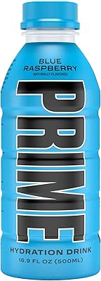 Boisson énergisante prime de logan paul & ksi 500ml (framboise bleue)
