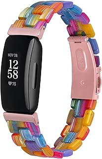 Bracelet de remplacement en résine réglable shoufit compatible avec fitbit ace 3 /