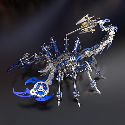 Puzzle en métal 3d bleu konhauf pour adultes, kits de modèles en métal