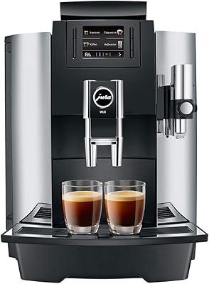 Cafetière professionnelle jura entièrement automatique avec mousseur de we8 (chrome)