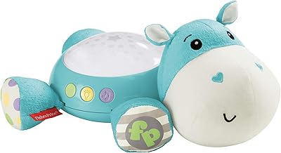 Jouet apaisant hippopotame fisher-price - peluche musicale cgn86