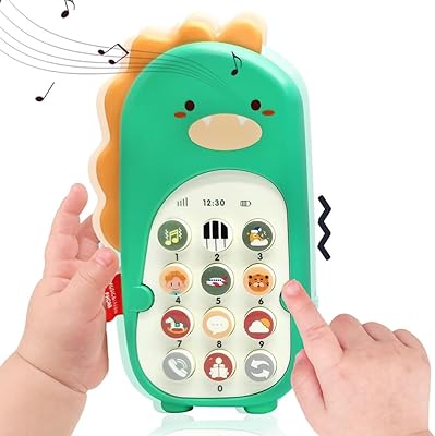 Revhq jouets de téléphone portable pour bébé avec musique, jouets de dentition